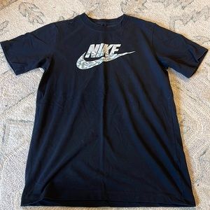 Nike Black Tee Camo Swoosh